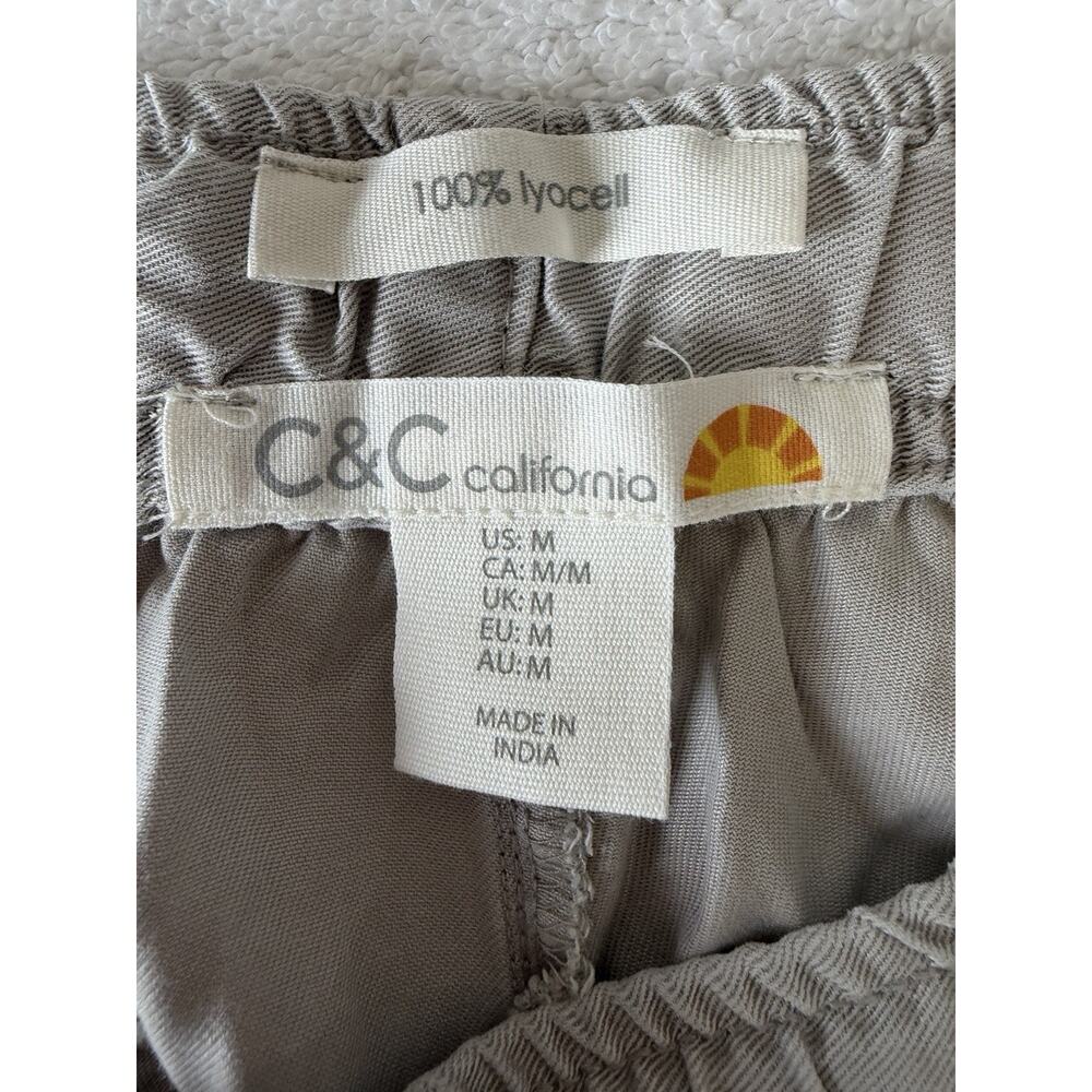 NWOT C&C California Jogger utility Pants Women’s Medium Lyocell Pull On Gray - Picture 3 of 6